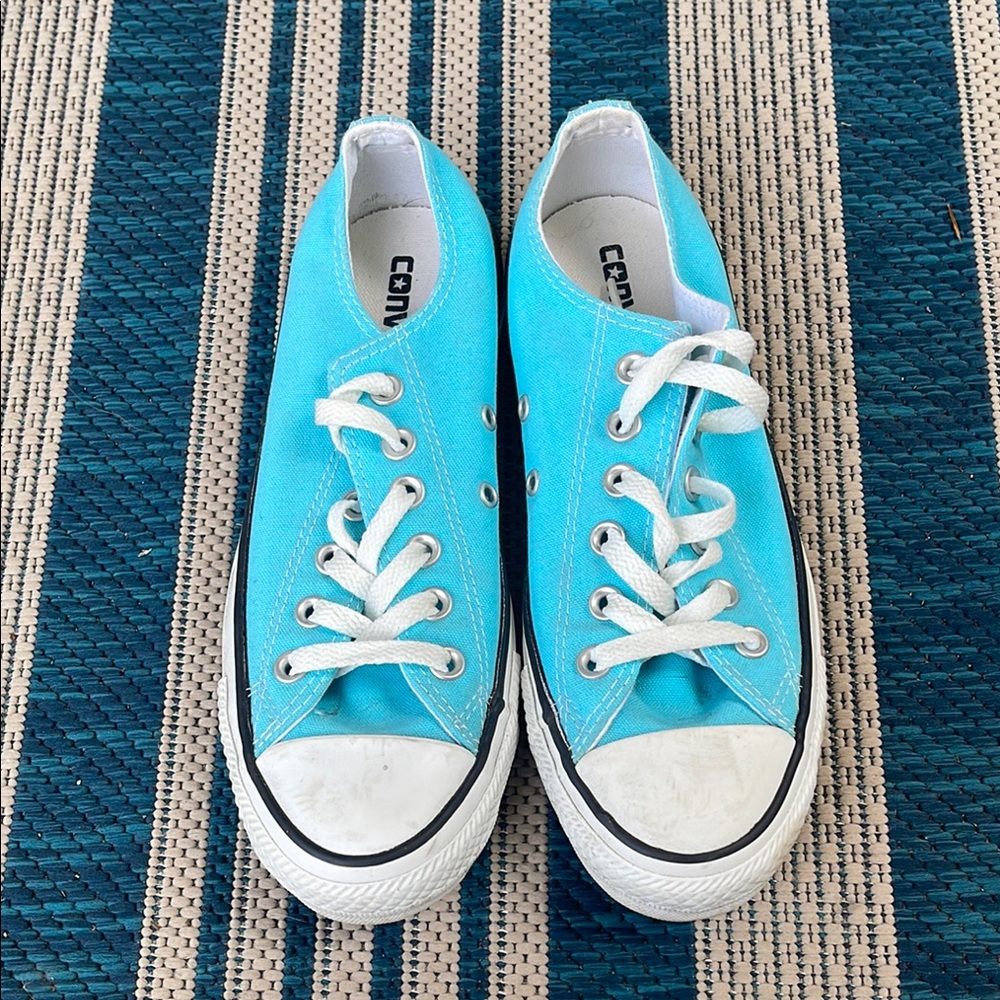 Converse Aqua Blue Low-Top Sneakers